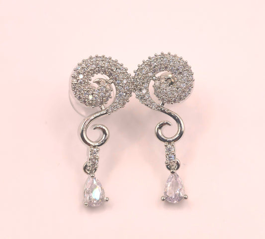 Dazzling American Diamond Necklace and Earrings Set